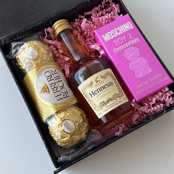 KoketBox Clásica 006-02- Toy 2 Bubble Gum 5ML 0.17 fl Oz, Shot de Hennesy Coñac y Ferrero Rocher