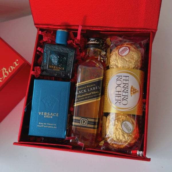 KoketBox 006-01 Versace Eros 5ML, Black Label 12 Años y Ferrero Rocher