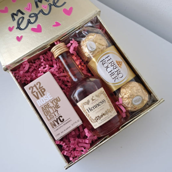KoketBox Clásica 006-02-212 VIP ROSÉ NYC Eau de Parfum 5ML, Shot de Hennesy Coñac y Ferrero Rocher