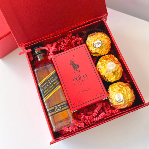KoketBox 006-01 Polo Red 15ML, Black Label 12 Años y Ferrero Rocher
