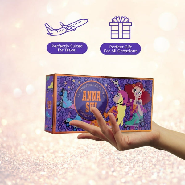 Set de 5 Miniaturas de Mujer By ANNA SUI con Estuche para Cosméticos