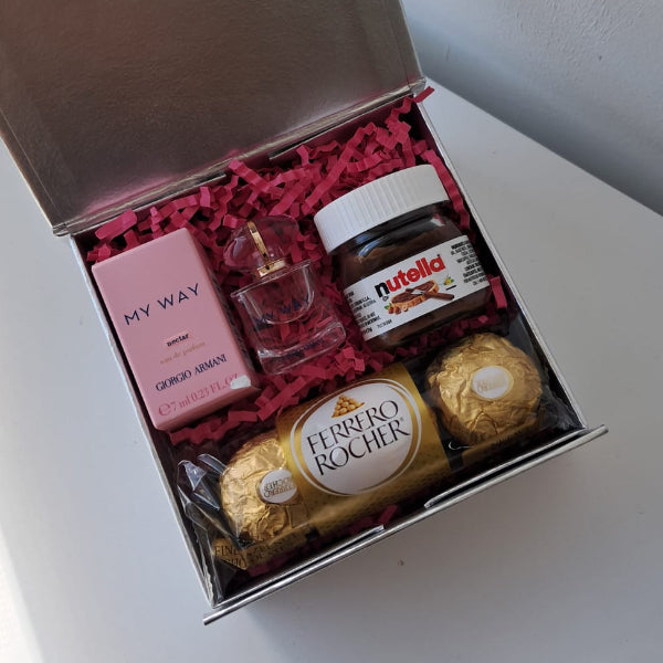 KoketBox 012- Miniatura de My Way Eau de Parfum Nectar , Mini Nutella y Ferrero Rocher