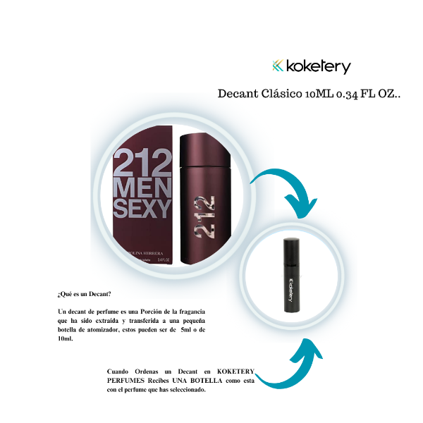 212 MEN SEXY Eau de Toilette By Carolina Herrera -Hombre-DECANT CLÁSICO