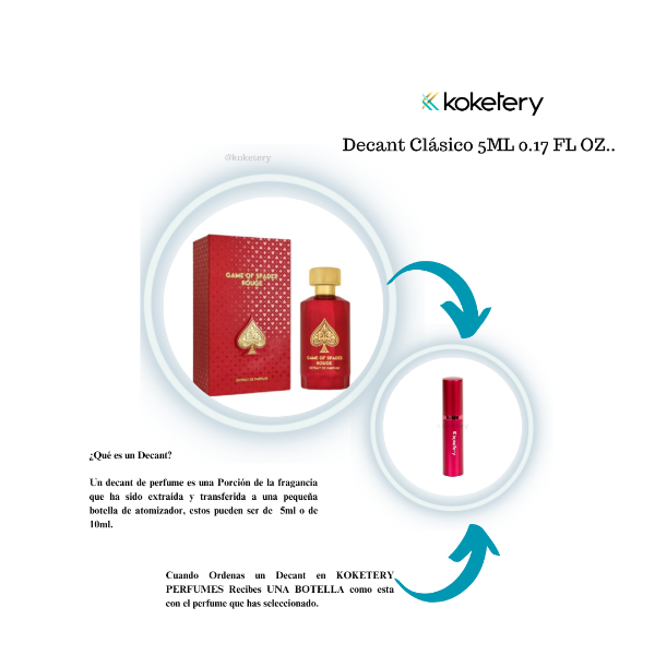 Game Of The Spades Rouge By Jo Milano Extrait de Parfum -Mujer/Hombre-DECANT CLÁSICO