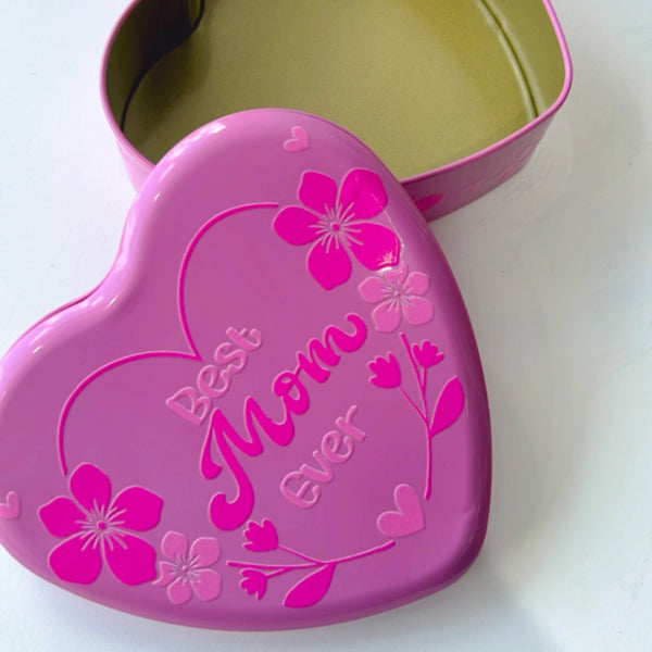Caja de Corazón de Metal Decorada 16 x 15.5 x 5cm