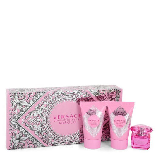 Bright Crystal Absolu Set de Mujer  Perfume 5ml 0.17Oz, Gel de Baño 25ml 0.80 Oz Crema Perfumada 25ml 0.80 Oz