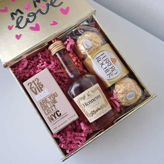 KoketBox Clásica 006-02-212 VIP ROSÉ NYC Eau de Parfum  5ML, Shot de Hennesy Coñac y Ferrero Rocher