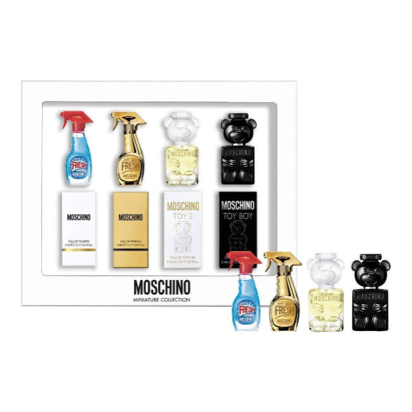 Moschino Set de 4 Miniaturas de Mujer y de Hombre 5ml 0.17 oz