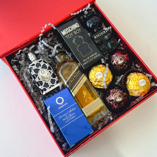 KoketBox Glod  001-08,  Toy Boy 5ML Royal Blue by Orientica 7.5MLShot Double Black 50cl y Ferrero Rocher