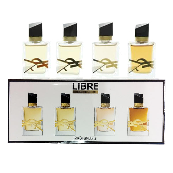 Libre By Yves Saint Laurent  Set de 4  Miniaturas de Mujer 7.5 ml 0.25 Oz