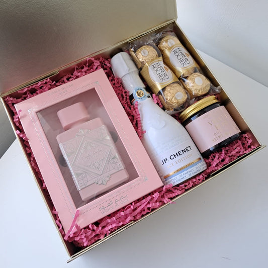 KoketBox 028 BADEE AL OUD NOBLE BLUSH+ JP Chennet Mini+ Scrub Asquith & Somerset 100g 3.52 oz + Ferrero Rocher