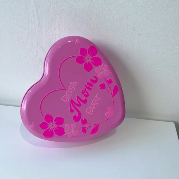 Caja de Corazón de Metal Decorada 16 x 15.5 x 5cm