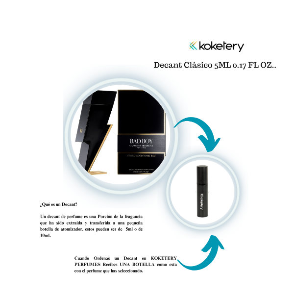 Bad Boy By Carolina Herrera Eau de Toilette -Hombre-DECANT CLÁSICO