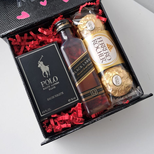 KoketBox 006-01 POLO BLACK 15ML, Black Label 12 Años y Ferrero Rocher