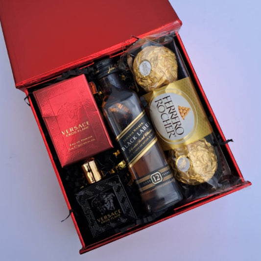 KoketBox 006-01 Versace Eros Flame 5ML, Black Label 12 Años y Ferrero Rocher