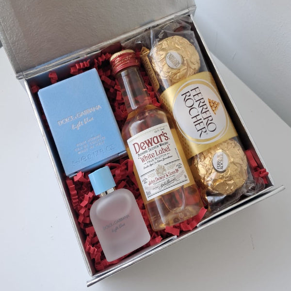 KoketBox 006-04 Light Blue 5ML 0.17 fl Oz, Dewar's White Label y Ferrero Rocher