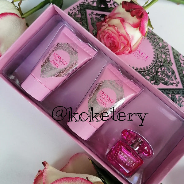 Bright Crystal Absolu Set de Mujer  Perfume 5ml 0.17Oz, Gel de Baño 25ml 0.80 Oz Crema Perfumada 25ml 0.80 Oz