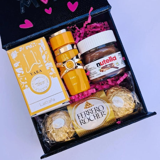KoketBox 012- Miniatura de Yara Tous By Lattafa, Mini Nutella y Ferrero Rocher