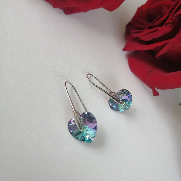 Pendientes de Corazón con Piedras de Zirconia