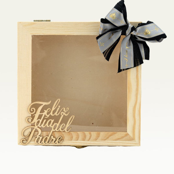 Cofre de Madera con tapa transparente 18x18x7 CM (KOKETBOX )
