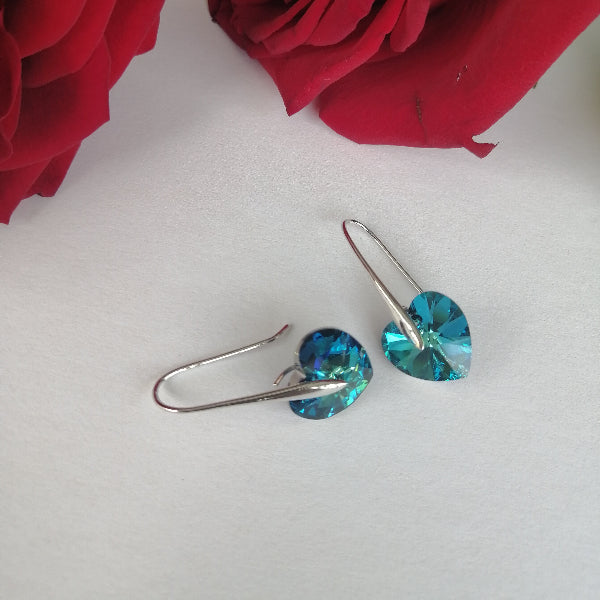 Pendientes de Corazón con Piedras de Zirconia
