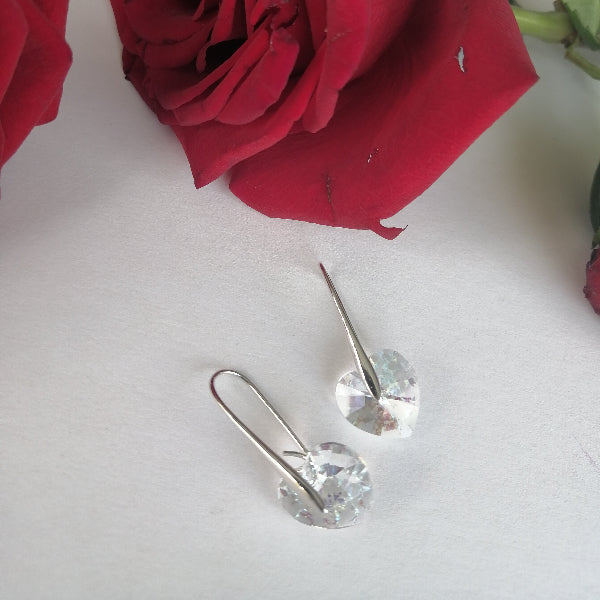 Pendientes de Corazón con Piedras de Zirconia