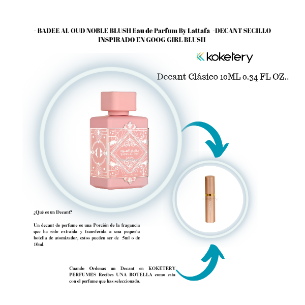 BADEE AL OUD NOBLE BLUSH Eau de Parfum By Lattafa  -DECANT CLÁSICO