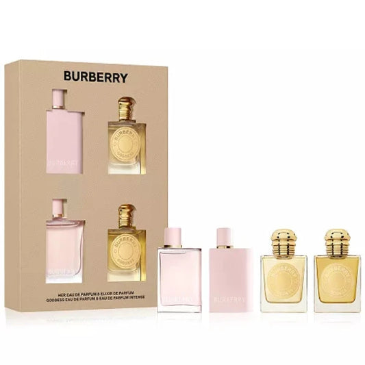 BURBERRY Set de 4 Miniaturas de Mujer Her EDP, Her Elixir EDP, Goddess EDP y Goddess EDP Intense
