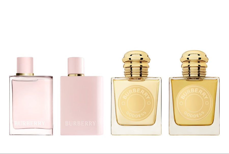 BURBERRY Set de 4 Miniaturas de Mujer Her EDP, Her Elixir EDP, Goddess EDP y Goddess EDP Intense