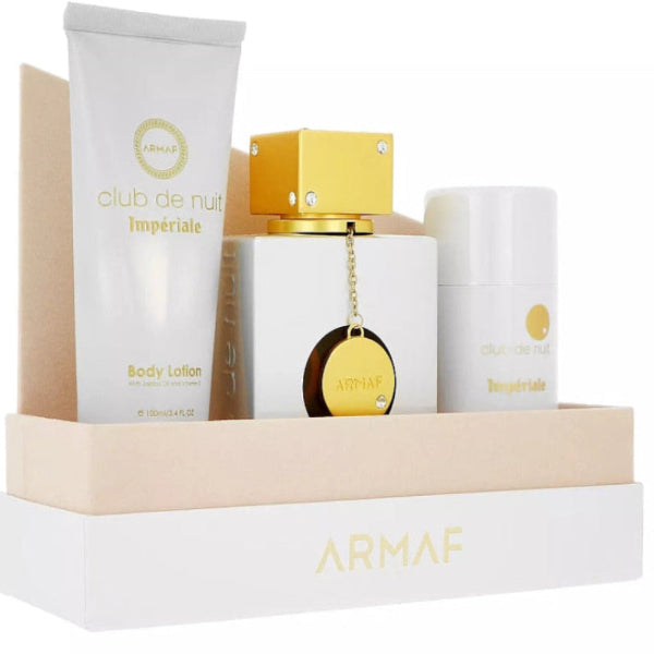 Club de Nuit White ImpÉrÌale Eau de Parfum Perfume 105ML, Desodorante y Crema Perfumada 100ML-Mujer