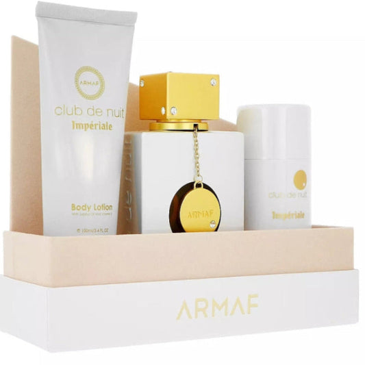 Club de Nuit White ImpÉrÌale Eau de Parfum Perfume 105ML, Desodorante y Crema Perfumada 100ML-Mujer