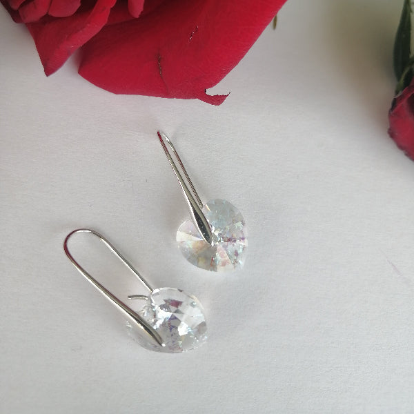 Pendientes de Corazón con Piedras de Zirconia