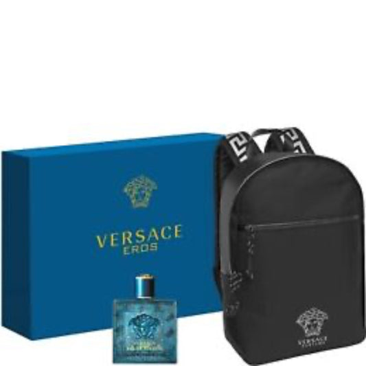 Versace Eros set con Mochila Eau deToilette 100 ml 3.4 Oz