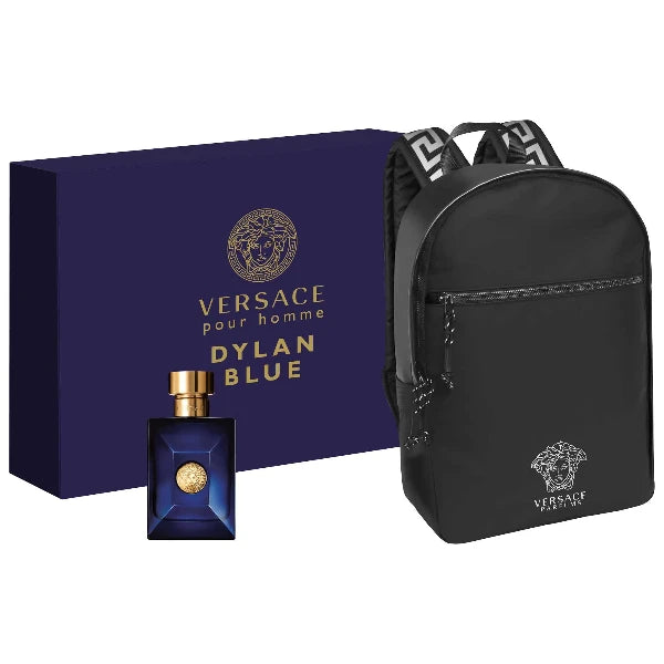 Dylan Blue By Versace set con Mochila 100 ml 3.4 Oz-Hombre